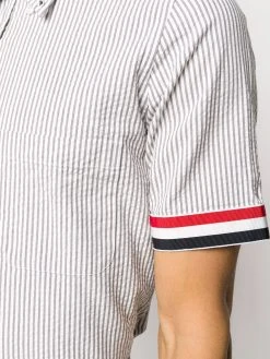 Cheap ✔️ Thom Browne Seersucker stripe button down shirt shirts of men ⭐ 9 Thom Browne Seersucker stripe button-down shirt