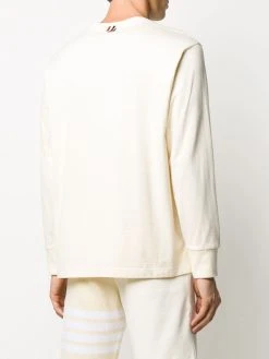 Thom Browne logo-patch long-sleeve T-shirt