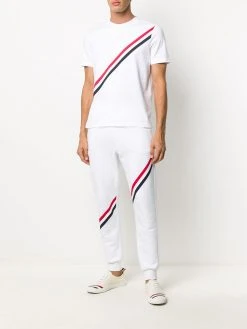 Thom Browne RWB-stripe short-sleeve T-shirt