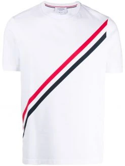 Thom Browne RWB-stripe short-sleeve T-shirt