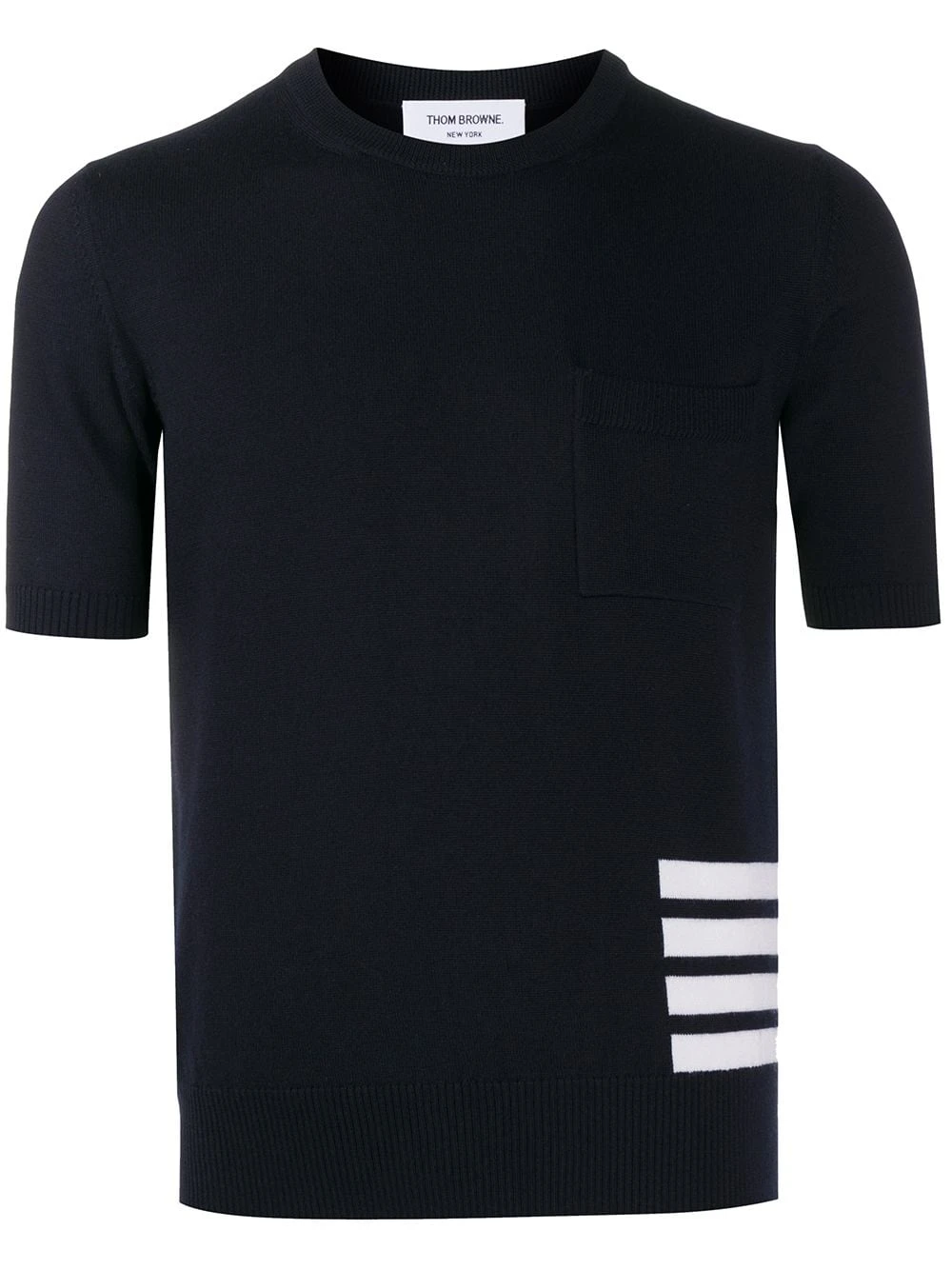 Deals π Thom Browne 4 Bar stripe knitted T shirt t-shirts of men π 1 Thom Browne 4-Bar stripe knitted T-shirt