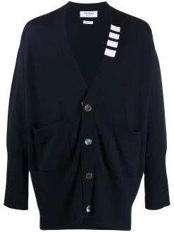 Thom Browne 4-Bar stripe oversize cardigan