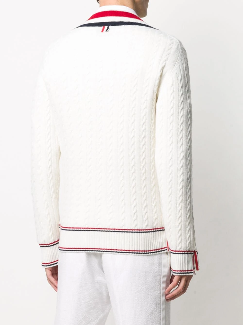 Cheap π Thom Browne V neck knit jumper knitted sweaters of men 𧨠4 Thom Browne V-neck knit jumper