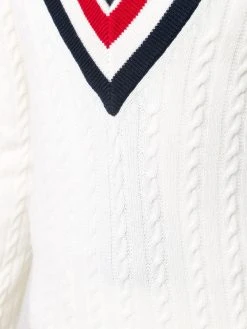 Cheap π Thom Browne V neck knit jumper knitted sweaters of men 𧨠9 Thom Browne V-neck knit jumper