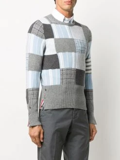 Thom Browne patchwork knit jumper