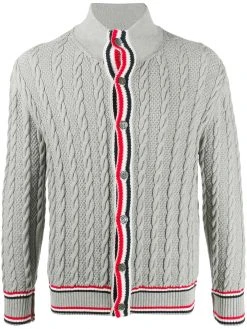 Thom Browne heritage cable knit cardigan