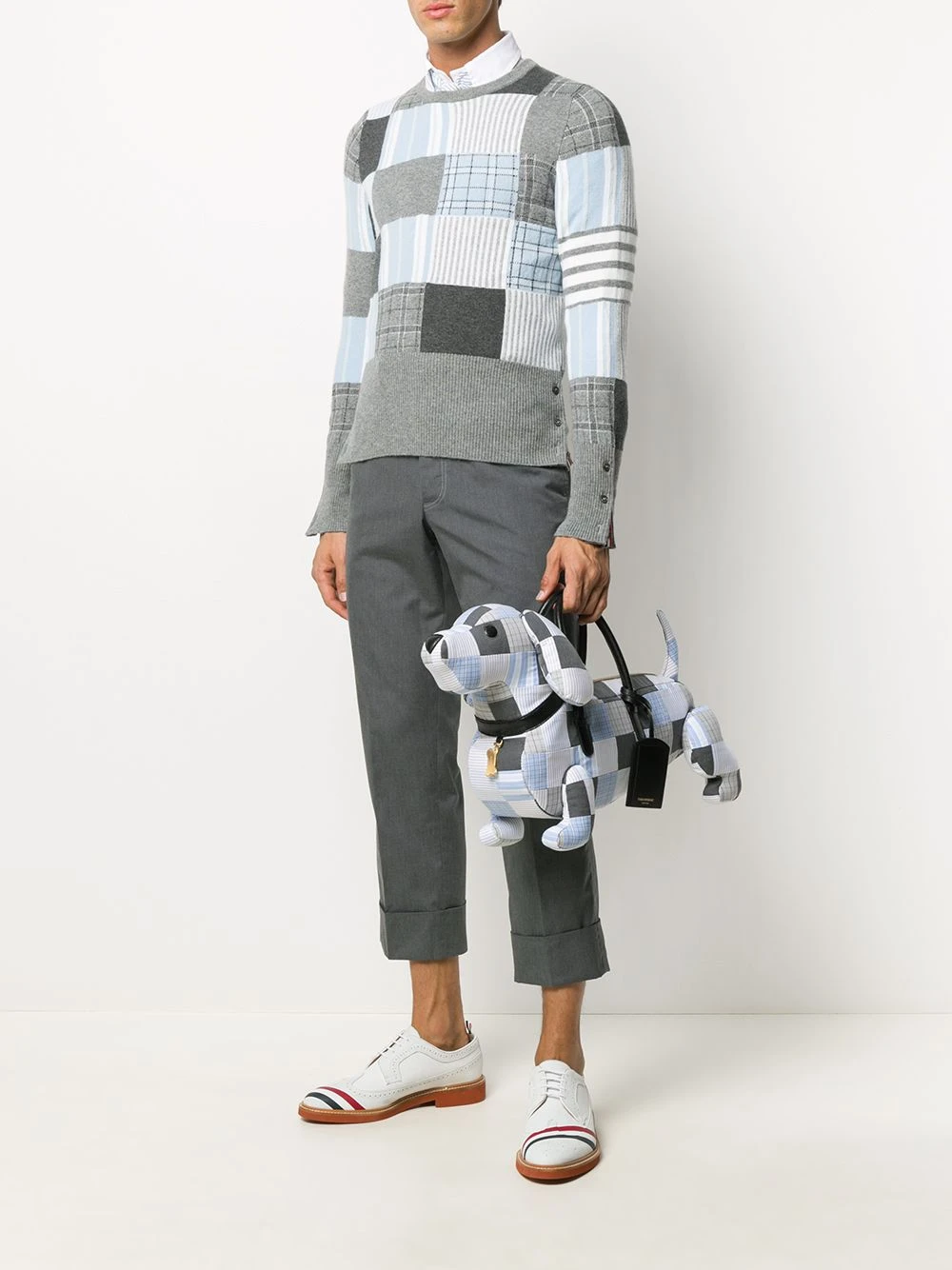 Deals π₯° Thom Browne Hector patchwork tote bag tote bags of men π― 2 Thom Browne Hector patchwork tote bag