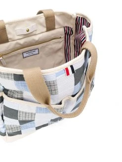 Thom Browne patchwork garden tote bag