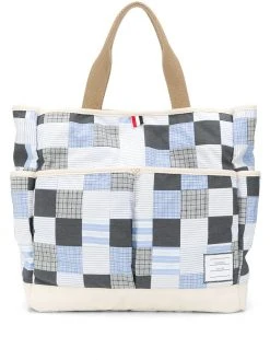 Thom Browne patchwork garden tote bag