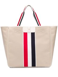 Thom Browne RWB-stripe tote bag