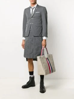Thom Browne RWB-stripe tote bag