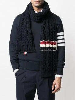 Thom Browne cable-knit scarf