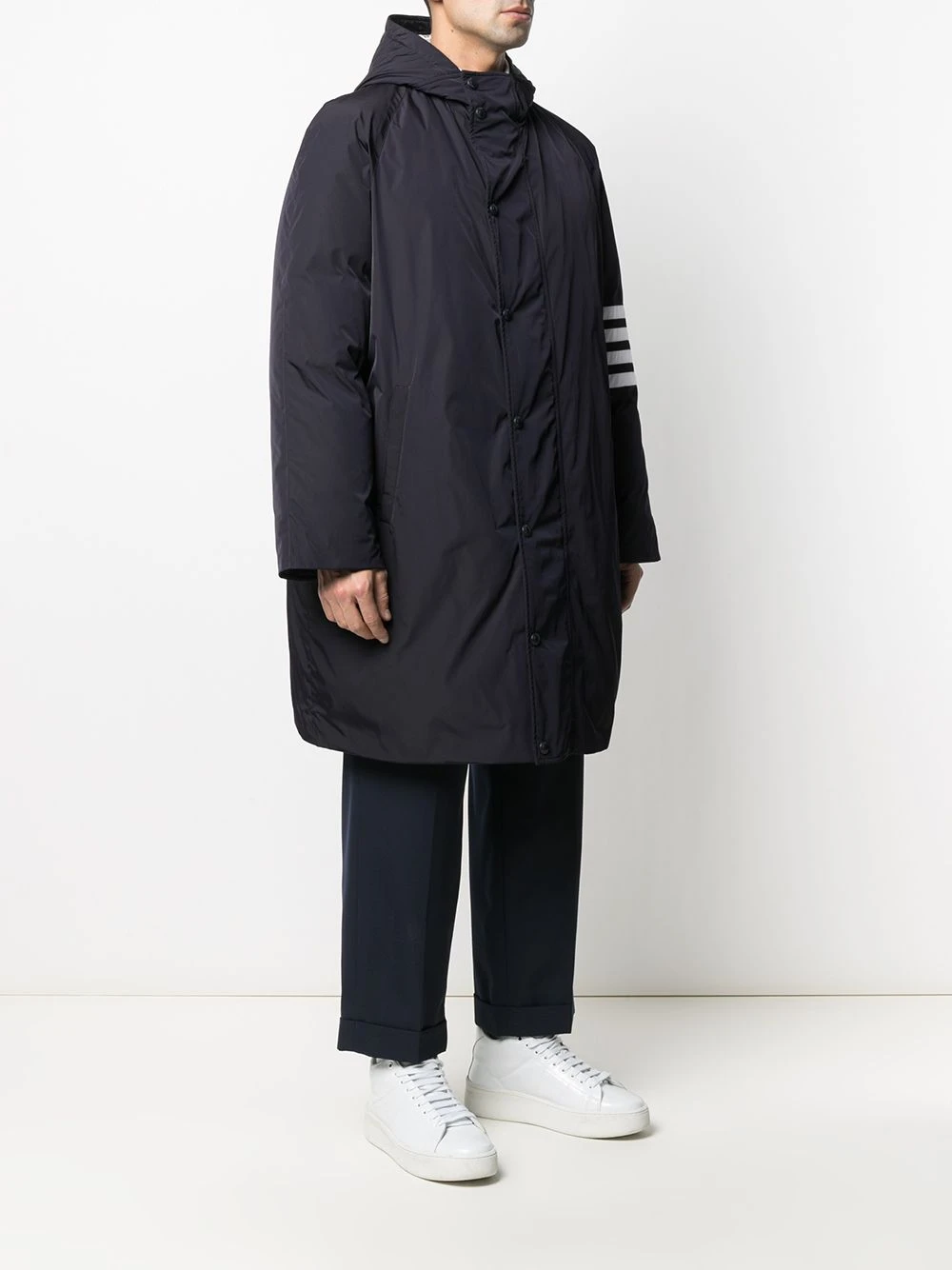 Cheap ✔️ Thom Browne Downfill hooded football 4 Bar parka parkas of men ⌛ 3 Thom Browne downfill hooded football 4-Bar parka