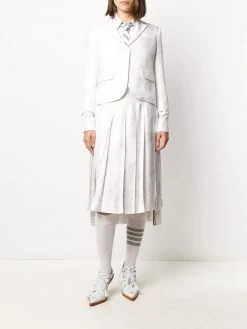 Thom Browne ribbons print pleated skirt
