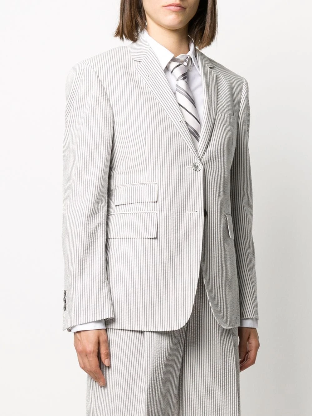 Budget π Thom Browne Stripe single breasted blazer blazers of women π 3 Thom Browne stripe single-breasted blazer