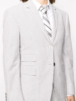 Budget π Thom Browne Stripe single breasted blazer blazers of women π 9 Thom Browne stripe single-breasted blazer