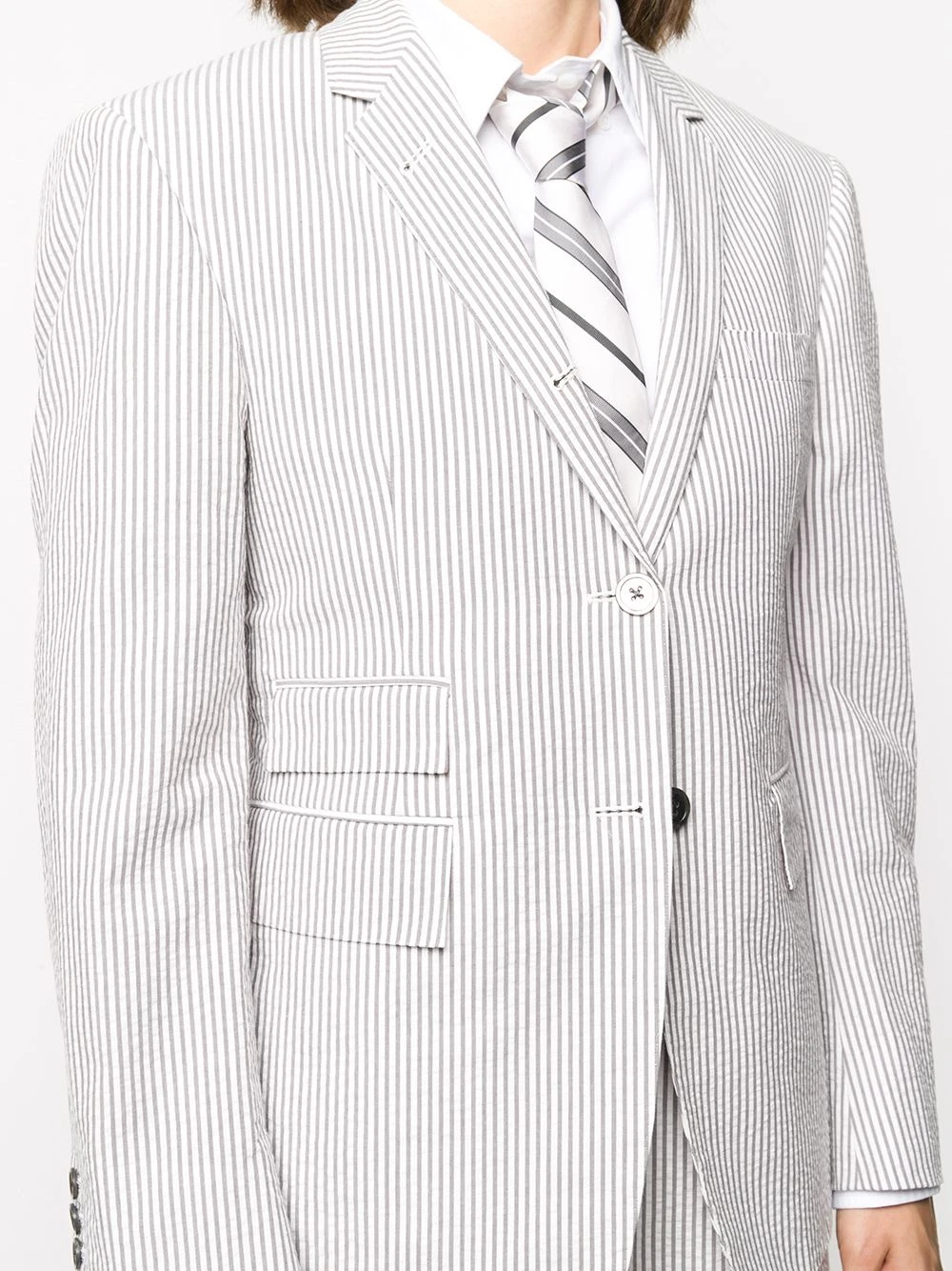 Budget π Thom Browne Stripe single breasted blazer blazers of women π 5 Thom Browne stripe single-breasted blazer