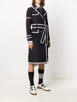 Outlet π Thom Browne Contrast trim trench coat trench coats & raincoats of women π₯° 9 Thom Browne contrast-trim trench coat