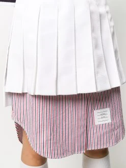 Thom Browne RWB-stripe pleated skirt