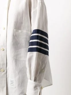 Thom Browne 4-Bar stripe oversize shirt