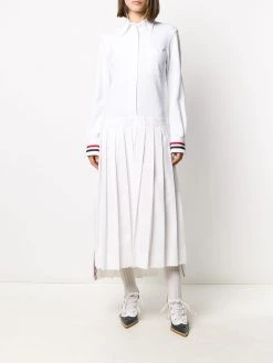 Thom Browne pleat-detail shirt dress