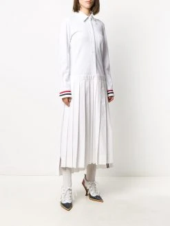 Outlet 👏 Thom Browne Pleat detail shirt dress day✨ dresses of women ✔️ 9 Thom Browne pleat-detail shirt dress