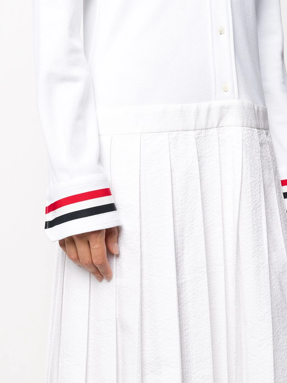 Outlet 👏 Thom Browne Pleat detail shirt dress day✨ dresses of women ✔️ 5 Thom Browne pleat-detail shirt dress