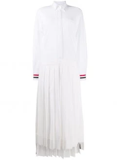 Thom Browne pleat-detail shirt dress
