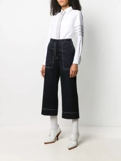 Thom Browne 4-Bar stripe long-sleeve shirt