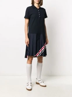 Thom Browne RWB-stripe polo dress