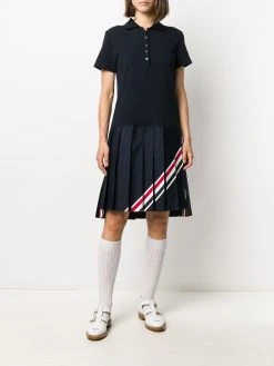 Thom Browne RWB-stripe polo dress