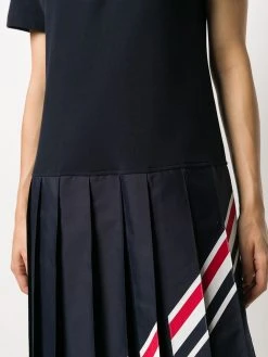 Thom Browne RWB-stripe polo dress