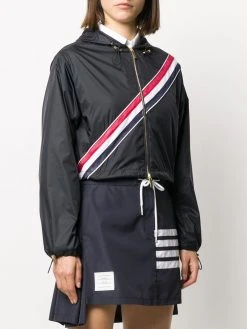 Thom Browne RWB-stripe short parka