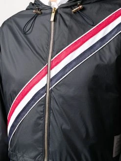 Thom Browne RWB-stripe short parka