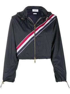 Thom Browne RWB-stripe short parka