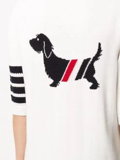 Thom Browne Hector four-bar stripe midi dress