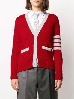 Thom Browne Hector Icon intarsia V-neck cardigan