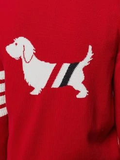 Thom Browne Hector Icon intarsia V-neck cardigan