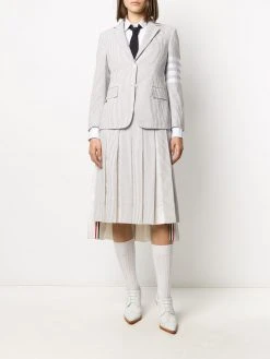 Thom Browne 4-Bar stripe seersucker sportcoat