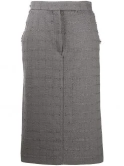 Thom Browne windowpane-tweed sack skirt