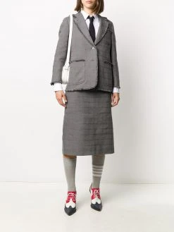 Thom Browne windowpane-tweed sack skirt
