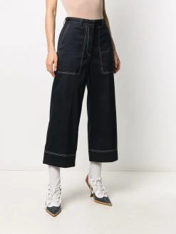 Discount ❤️ Thom Browne Stitching detail cropped trousers cropped pants of women ⭐ 9 Thom Browne stitching-detail cropped trousers
