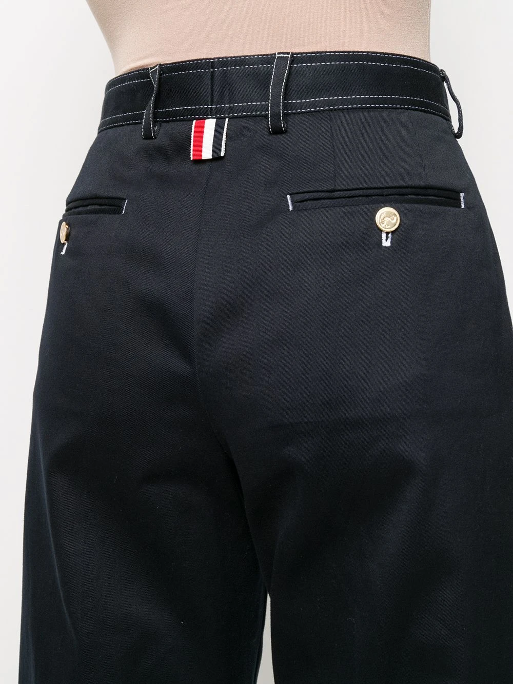Discount ❤️ Thom Browne Stitching detail cropped trousers cropped pants of women ⭐ 5 Thom Browne stitching-detail cropped trousers