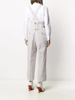 Thom Browne stripe high-waist trousers with suspenders