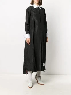 Promo π Thom Browne Contrasting collar pleated shirt dress day dresses of women 𧨠9 Thom Browne contrasting-collar pleated shirt dress