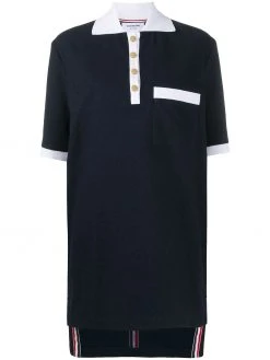 Thom Browne RWB-stripe polo dress
