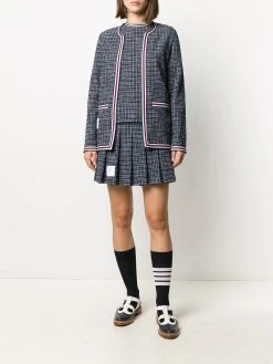 Thom Browne hairline-check tweed jacket