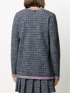 Thom Browne hairline-check tweed jacket