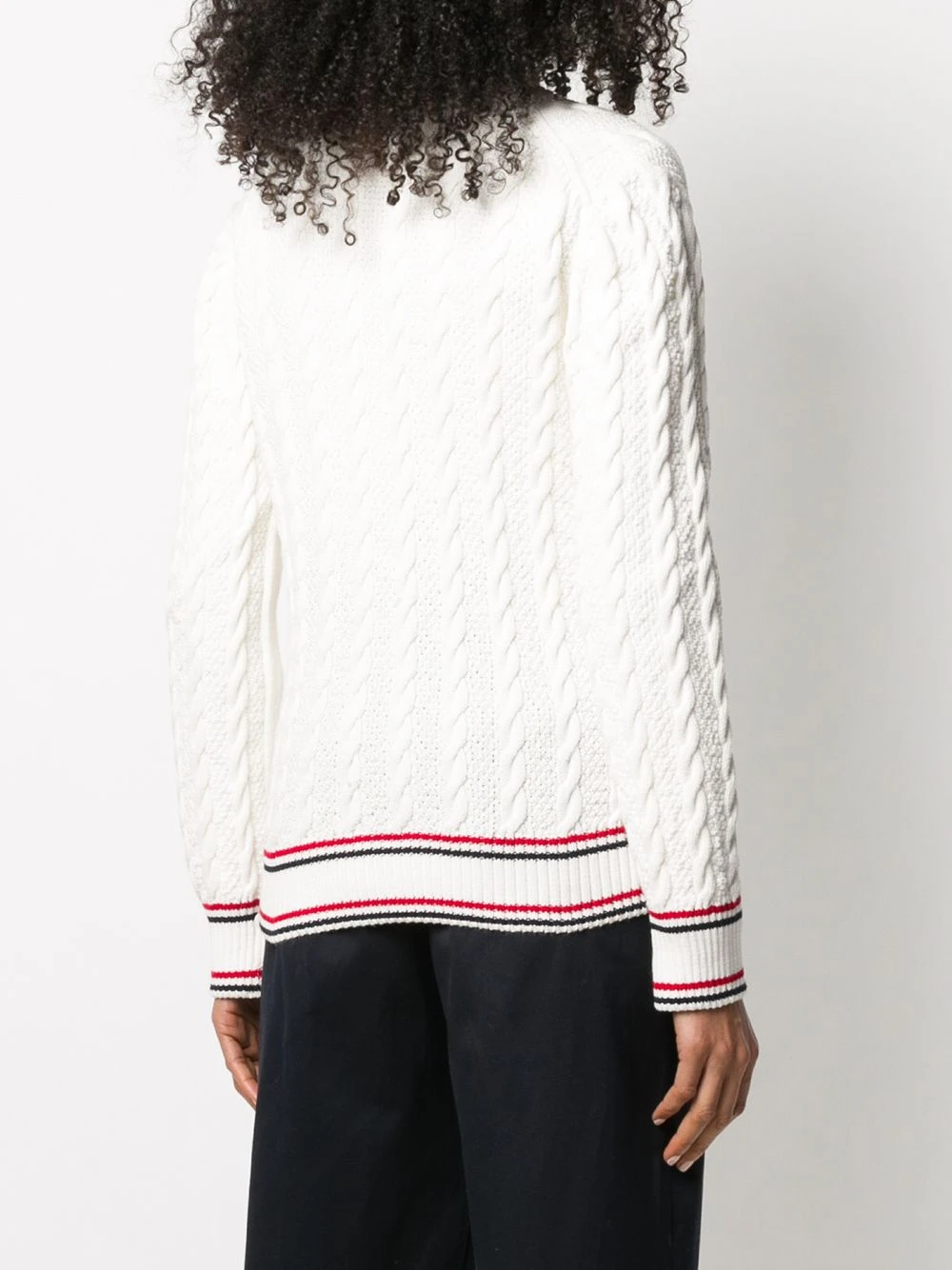New ⌛ Thom Browne Cable knit V neck cardigan cardigans of women 😉 4 Thom Browne cable knit V-neck cardigan