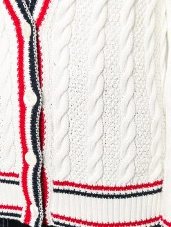 New ⌛ Thom Browne Cable knit V neck cardigan cardigans of women 😉 9 Thom Browne cable knit V-neck cardigan